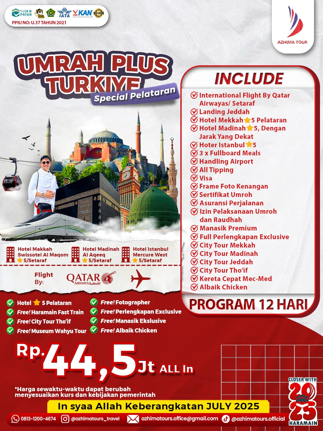 Umrah Azhima Tour Plus Dubai